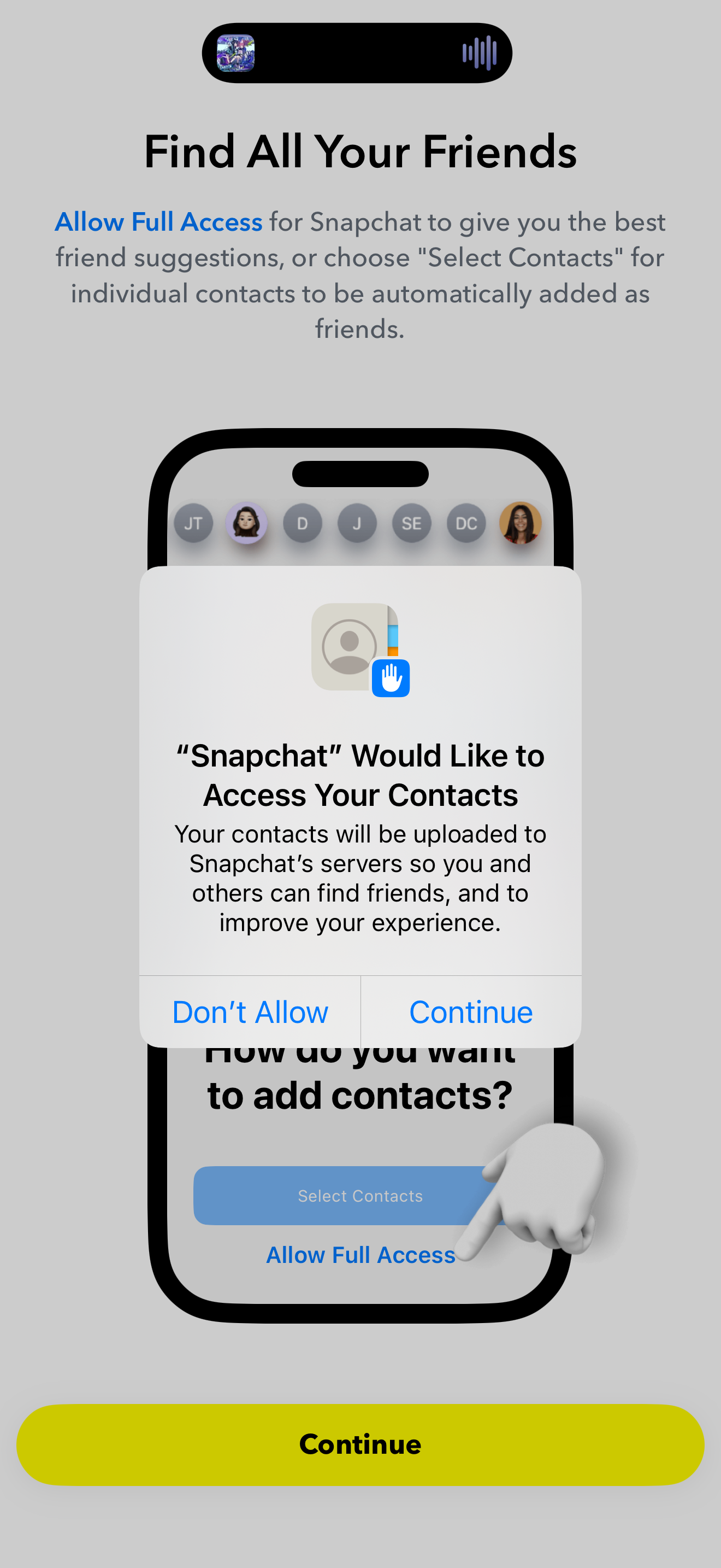 Data Access Prompt Example screenshot