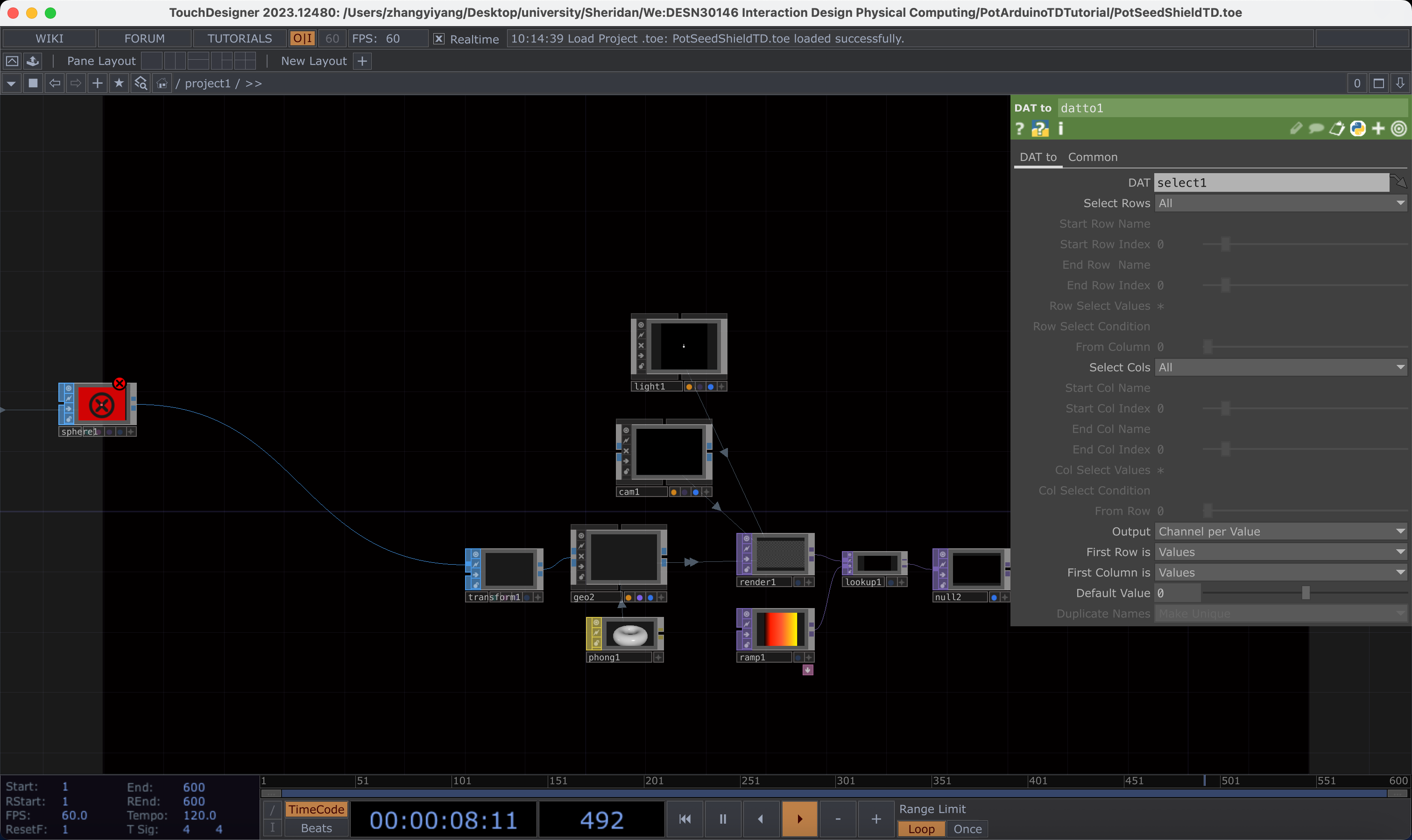 TouchDesigner error reading serial port due to Arduino Serial Monitor still open.